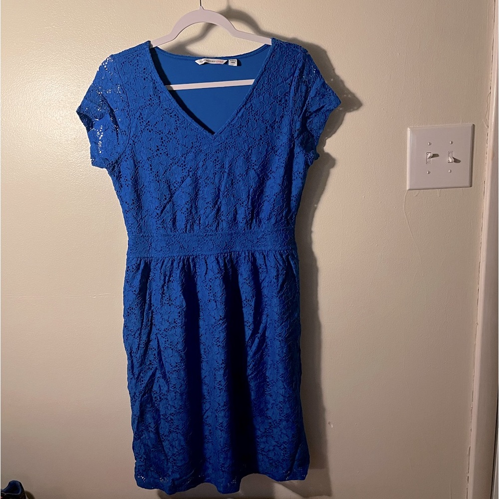 Size Small Isaac Mizrahi Live! Cobalt Blue Lace Dress